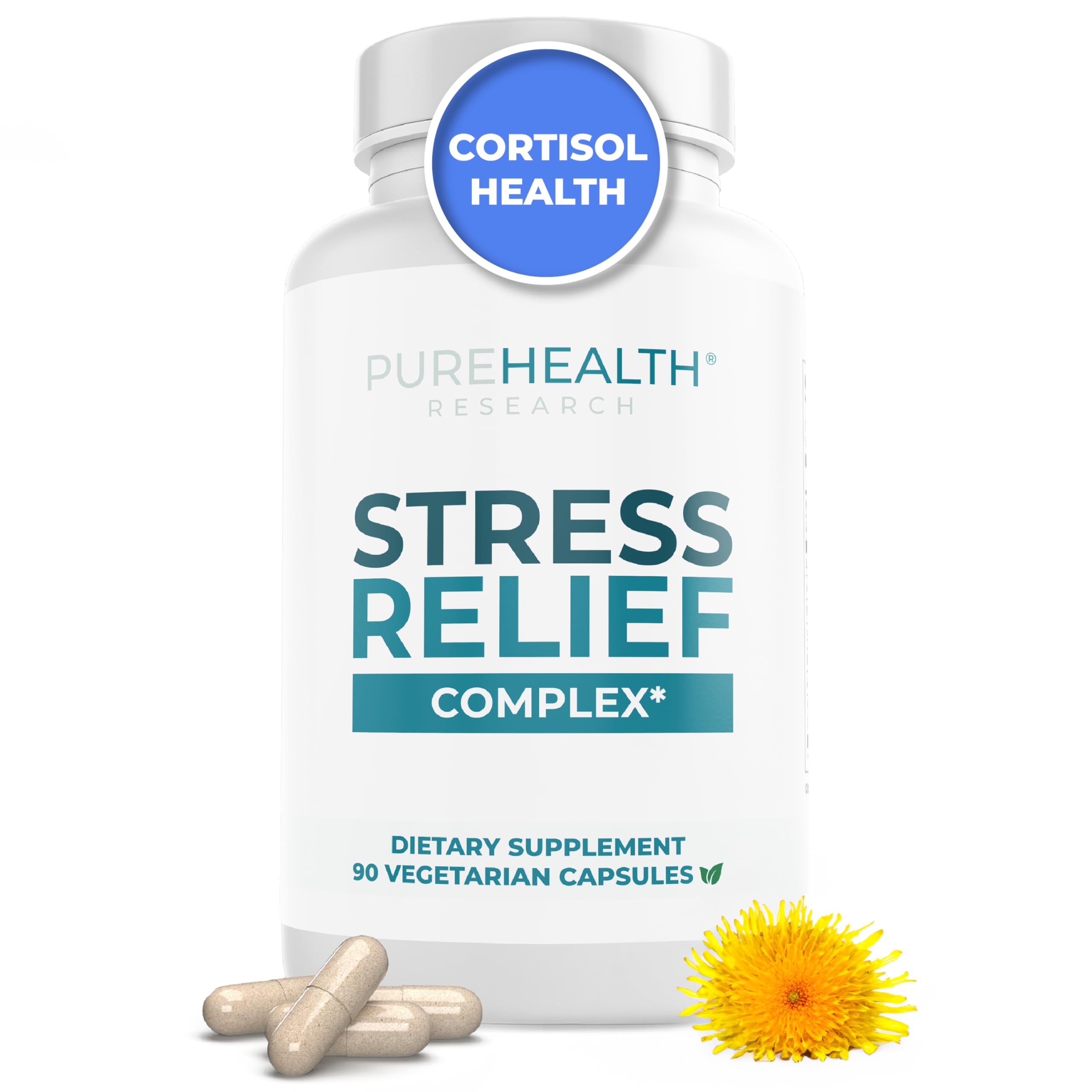 PureHealth Research Stress Release Complex bottle supports occasional stress management.