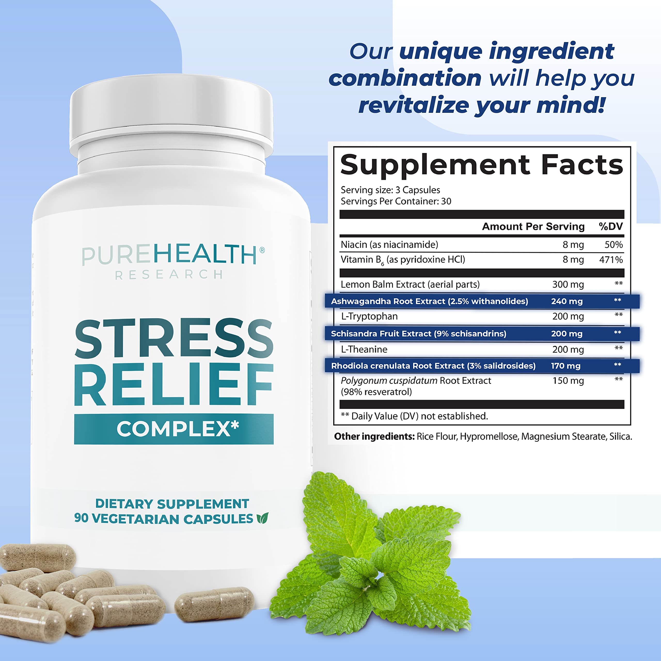 PureHealth Research glass bottle with capsules ready for daily use.