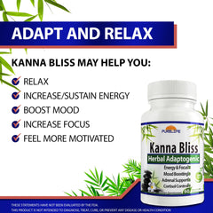 PureLife Kanna Bliss bottle side showing compact packaging for daily balance.