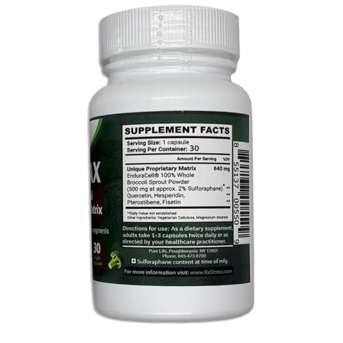Packaging stresses organic, broccoli sprouts-based supplement.