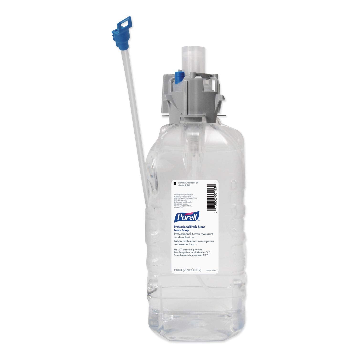 Purell 1500mL Fresh Scent Foam Soap refill for CXM, CXI, CXT dispensers delivers quick, hygienic hand cleansing.