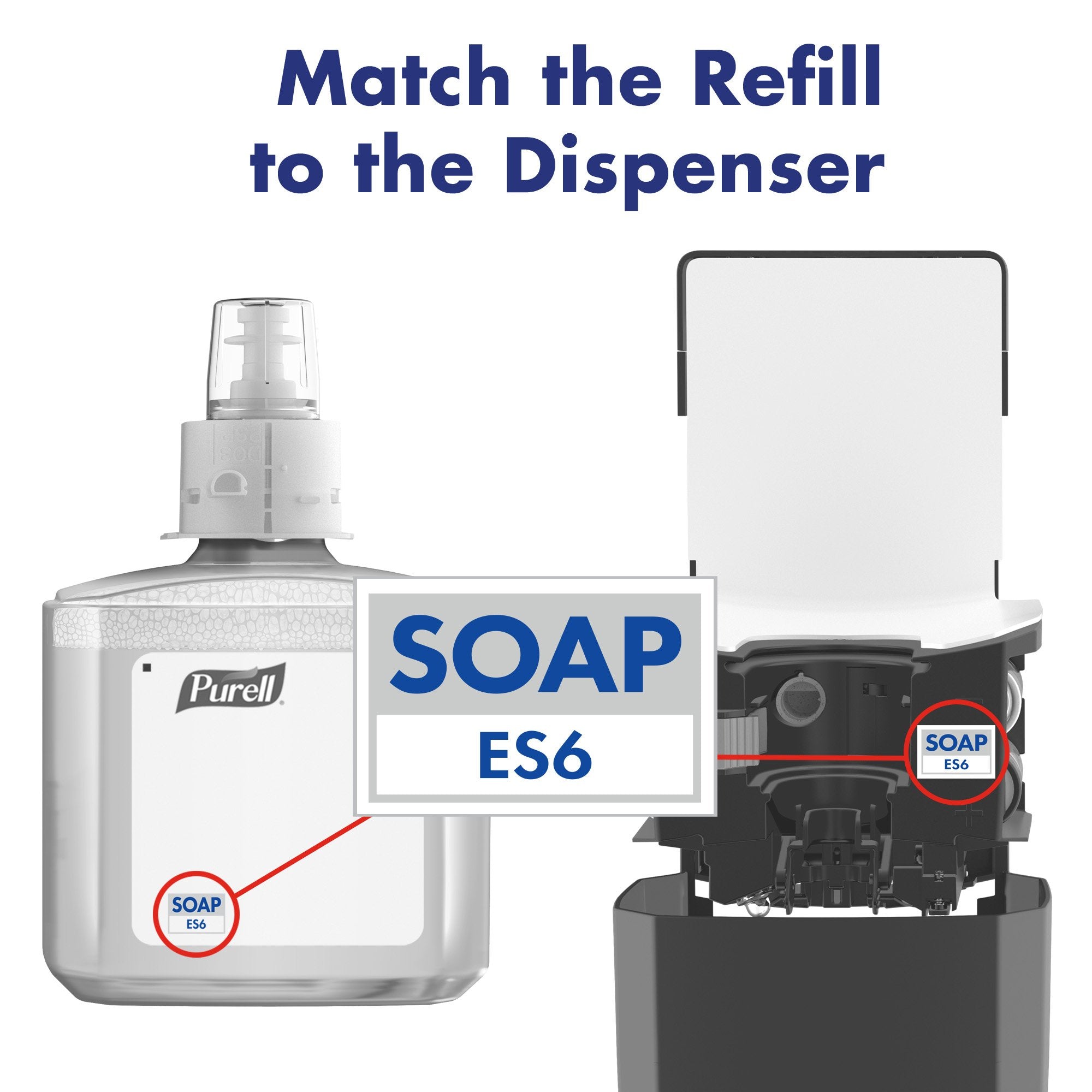 Purell 2-pack refill case reduces restocking time in facilities.