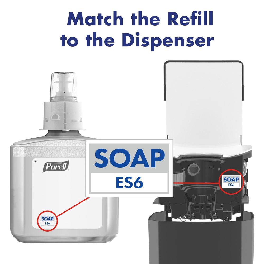 Purell 2-pack refill case reduces restocking time in facilities.
