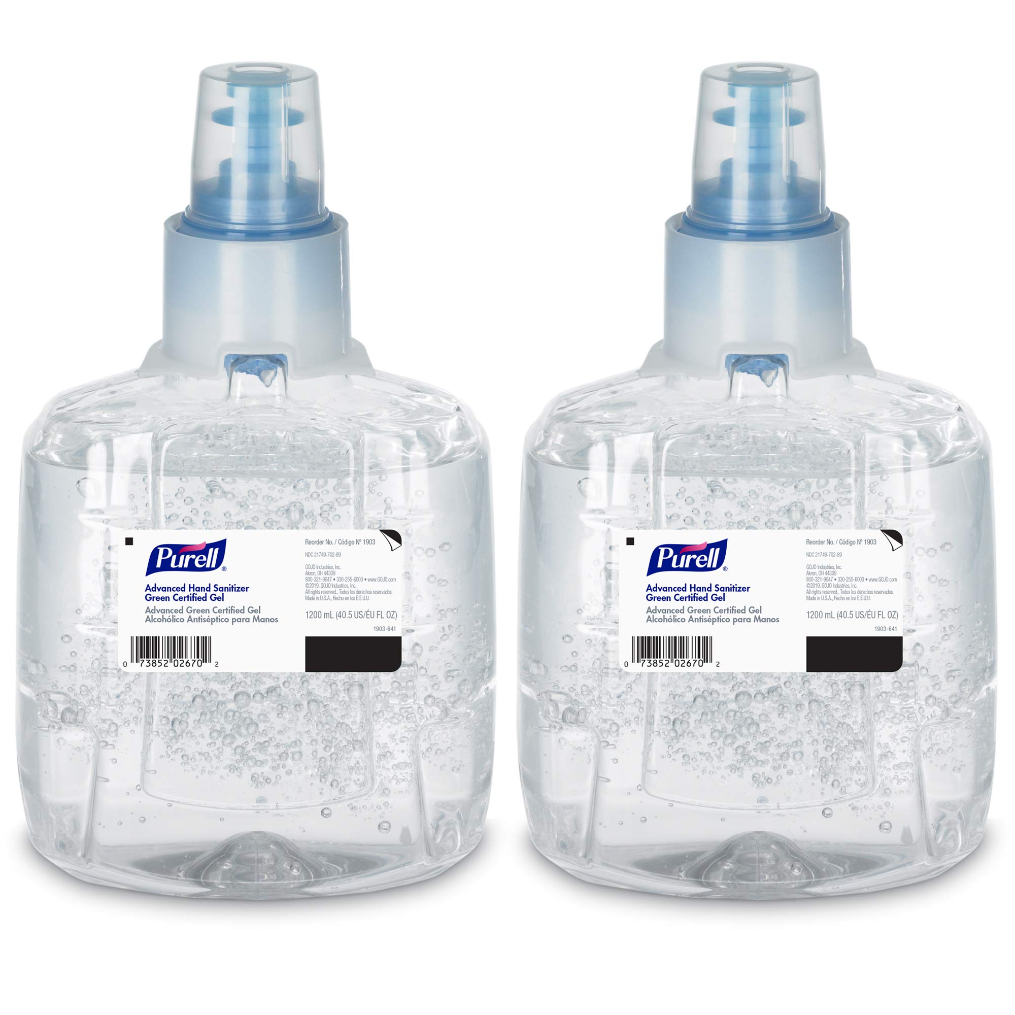 Purell Advanced gel refill bottle for LTX, ready for quick hand disinfection