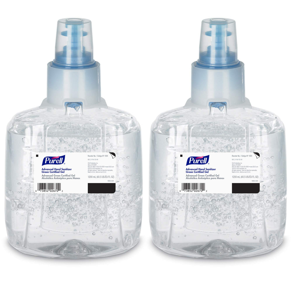 Purell Advanced gel refill bottle for LTX, ready for quick hand disinfection