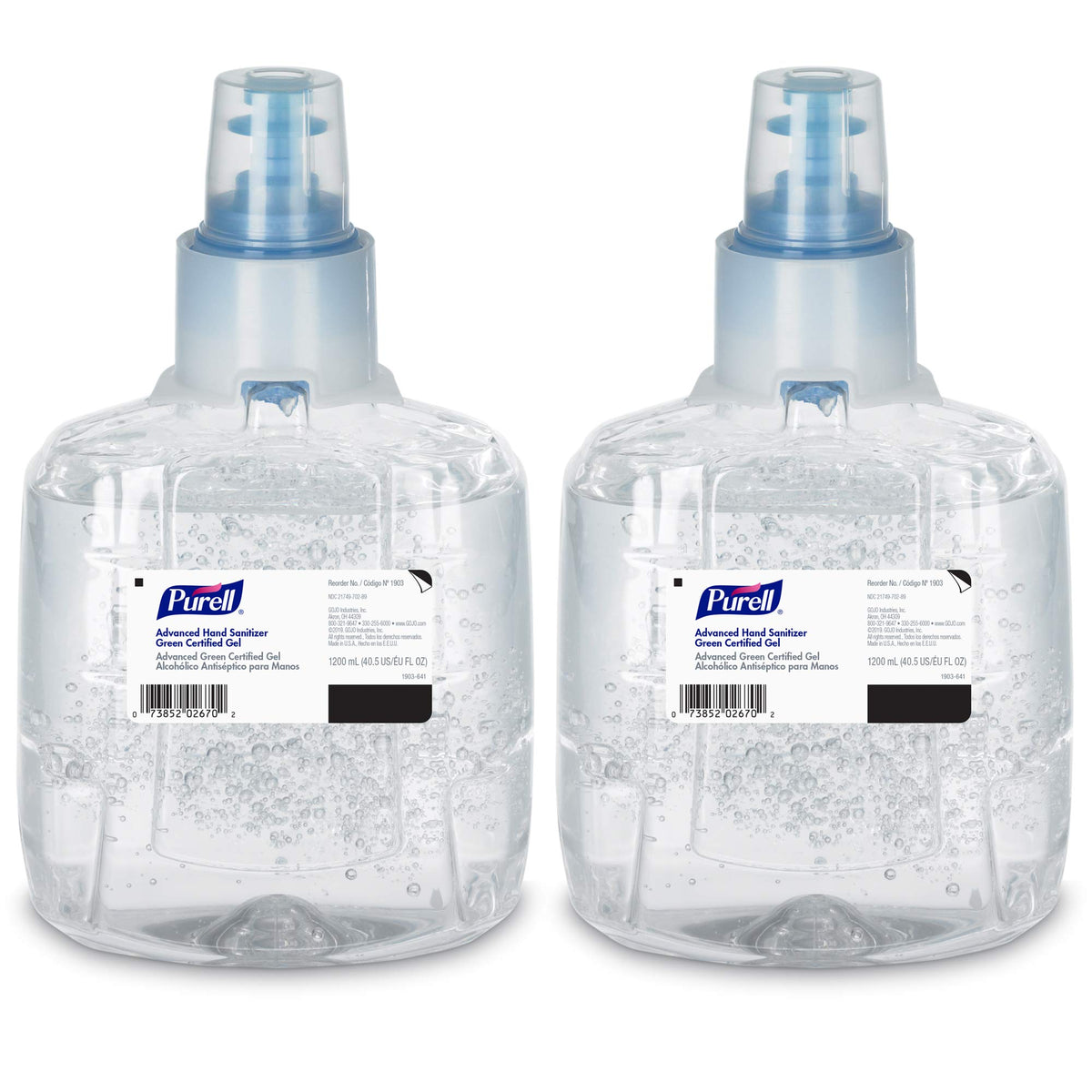 Purell Advanced gel refill bottle for LTX, ready for quick hand disinfection