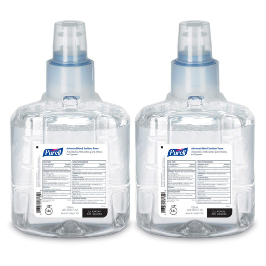 Purell Advanced Hand Sanitizer Foam 1200 mL refill bottle showing large capacity