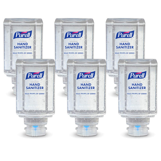 Purell ES1 refill bottle 450 ml six-pack for quick dispenser replacement