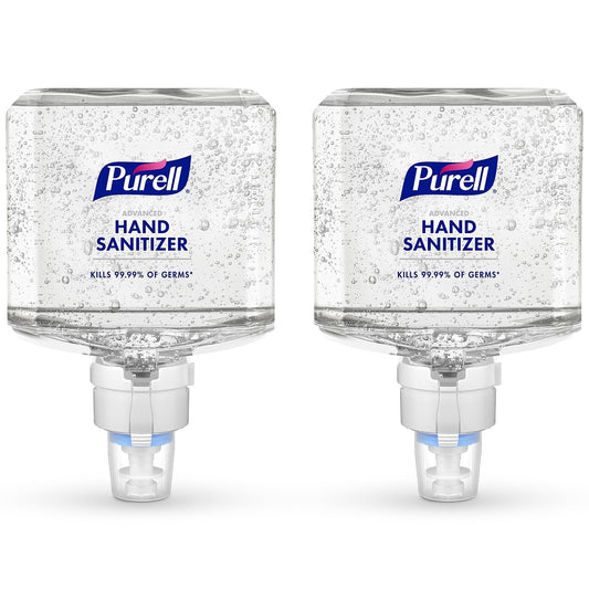 Purell Advanced hand sanitizer gel refill 1200 ml for ES8 dispenser keeps hands refreshed.