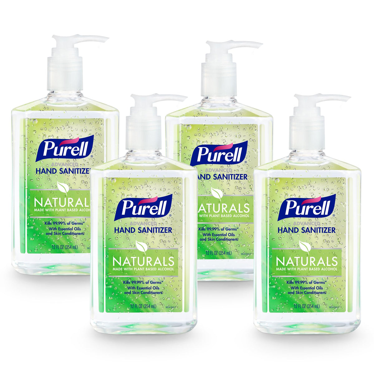 Purell Advanced Hand Sanitizer Naturals citrus pump 12oz bottle for quick germ protection