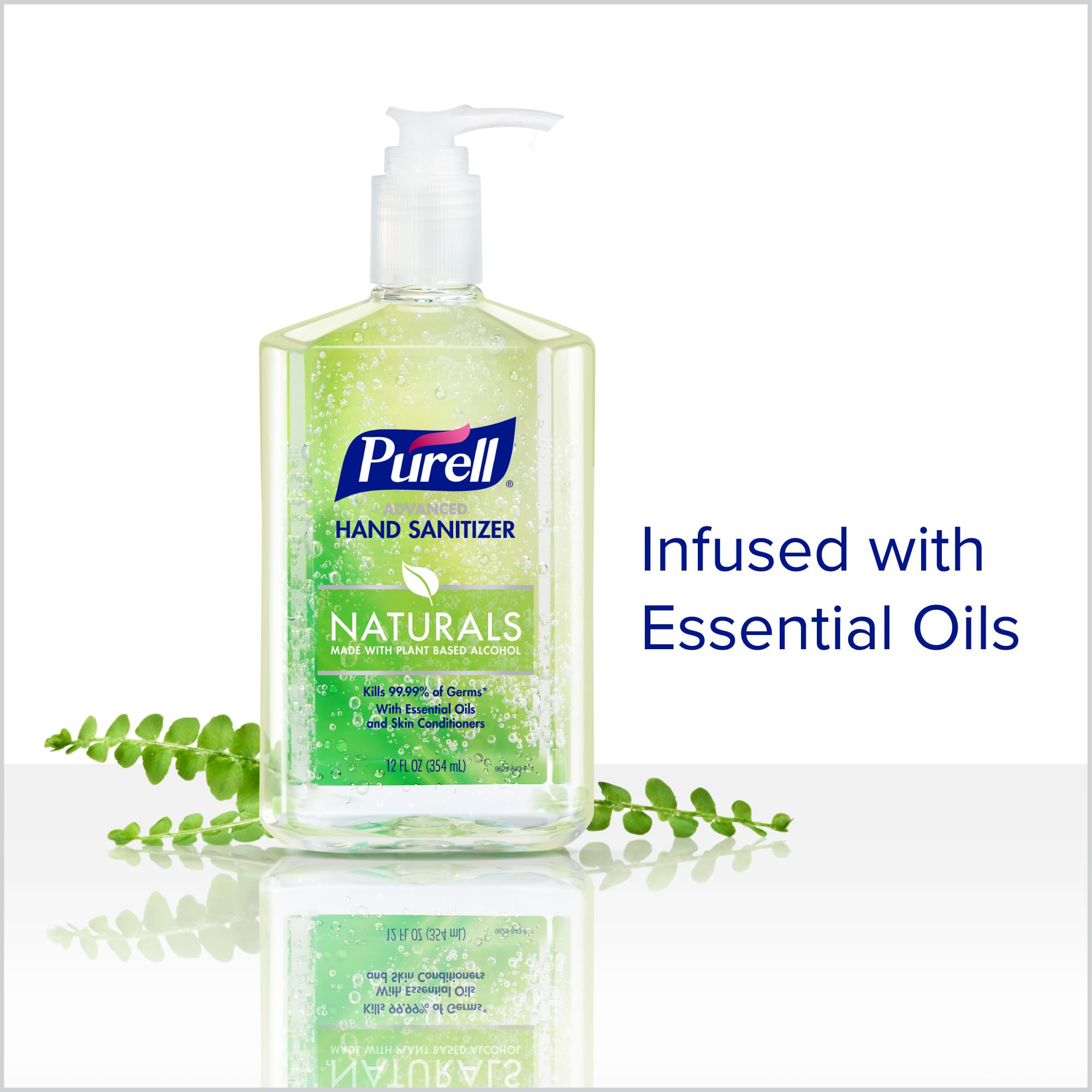 Pack of four Purell Naturals 12oz bottles ready for home or office use