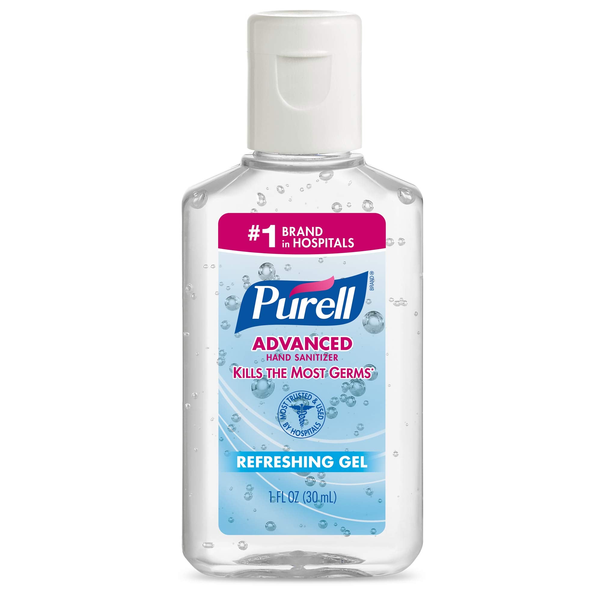 Purell Advanced hand sanitizer refreshing gel bottle pour for quick cleansing