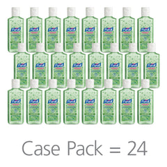 Desk-side Purell 24-pack display in break room signals hygiene.