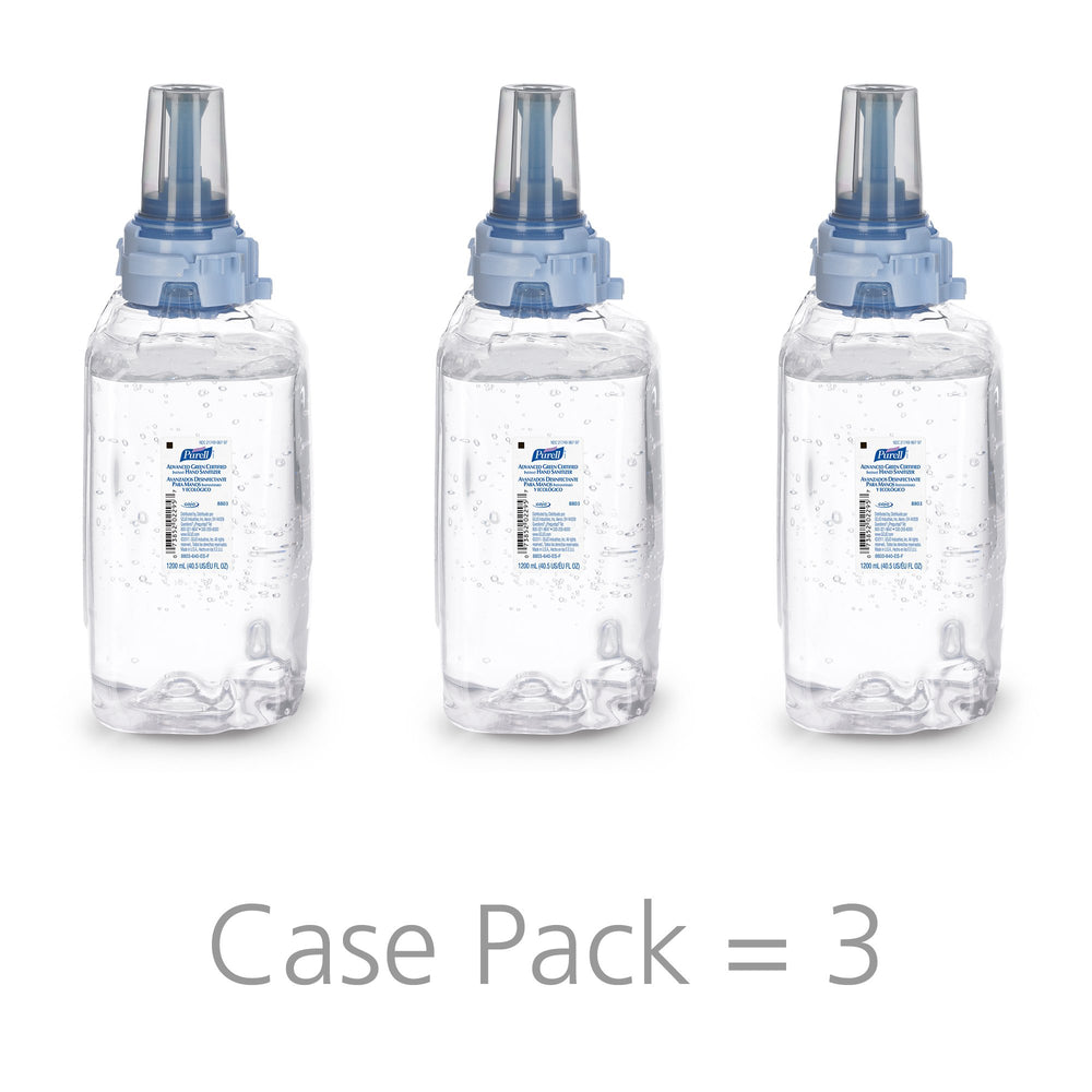Purell ADX-12 refill with sanitary sealed valve for quick, hygienic refills