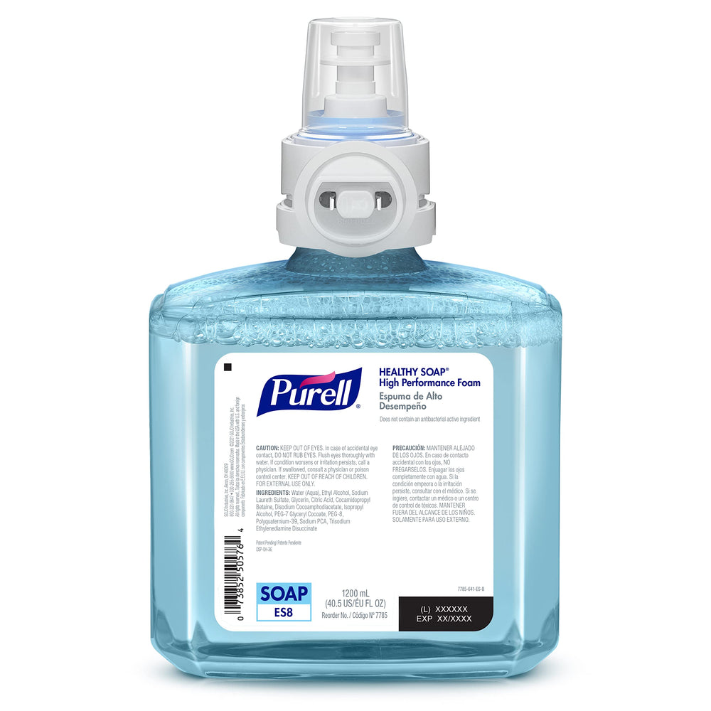 Purell CLEAN RELEASE technology demonstrated for deeper cleansing in a foam soap.