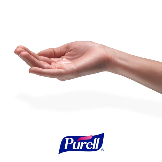 PURELL CS8 automatic dispenser with large sight window for easy monitoring.