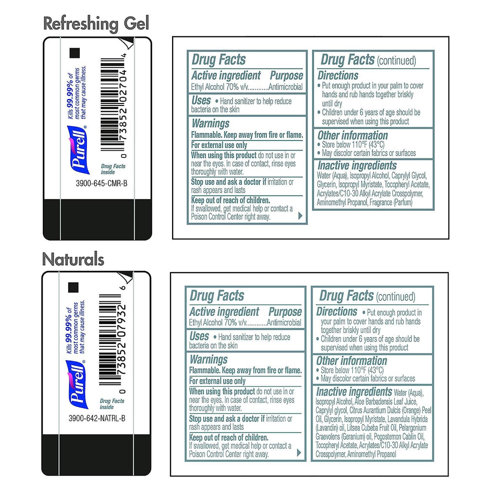 Purell Naturals formula in eco-certified packaging for daily use.