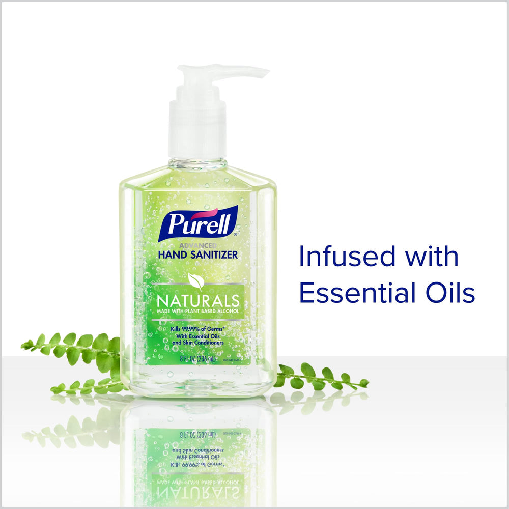 Eco Logo certification visible on Purell Naturals packaging