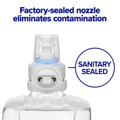 Energy-on-the-Refill technology on a Purell refill bottle reduces battery changes.