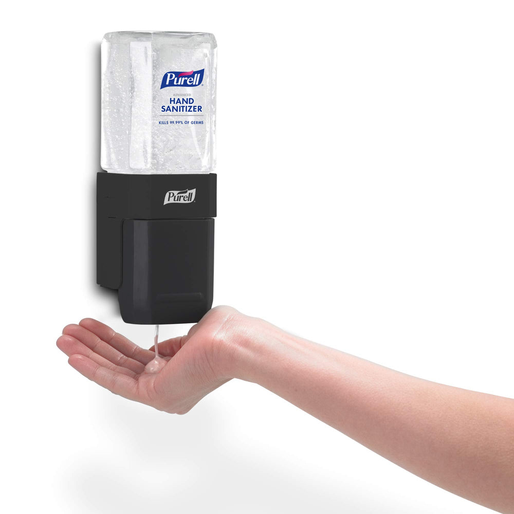 Purell ES1 push-style dispenser with refills for space-saving hygiene solutions