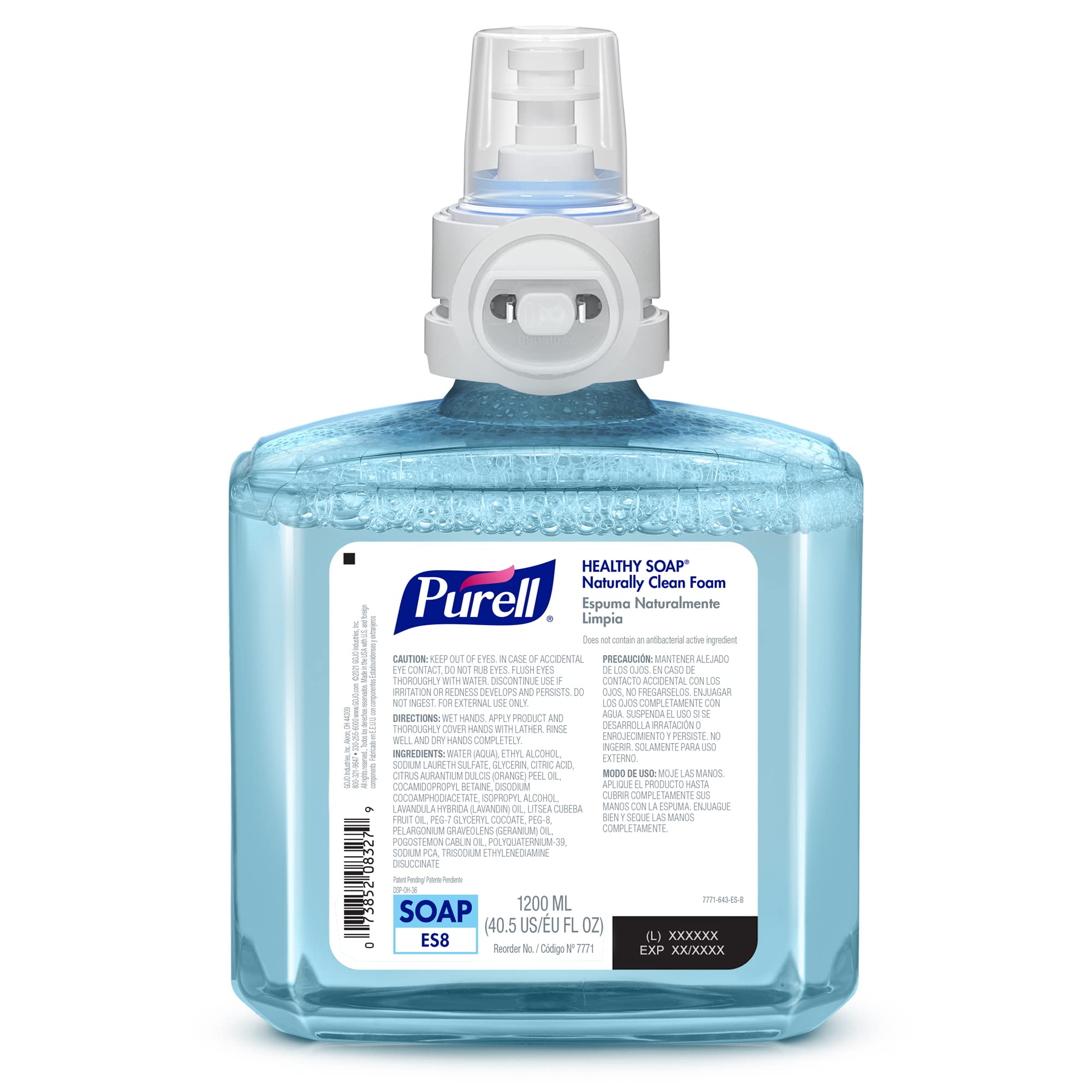 Purell ES8 automatic soap dispenser front view with hands free operation