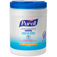 Purell Hand Sanitizing Wipes 270-count Eco-Fit canisters shown in packaging.