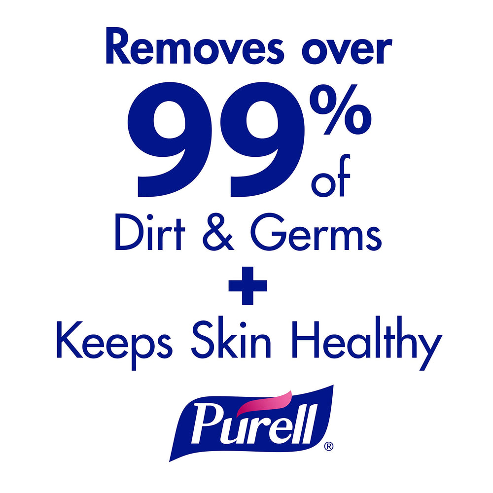 Six Purell canisters per case, ideal for busy offices and kitchens.