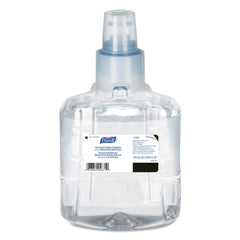 Purell LTX-12 foam refill container shows clear packaging for easy fill monitoring and eco-friendly design.