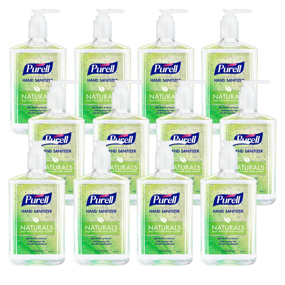 Purell NATURALS Advanced 12 oz pump bottle for quick sanitizing