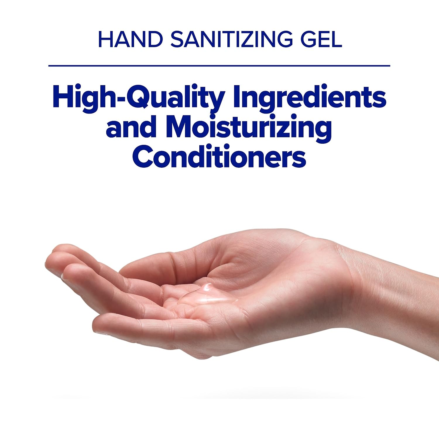 Purell refill bottle transparent design for easy level monitoring.