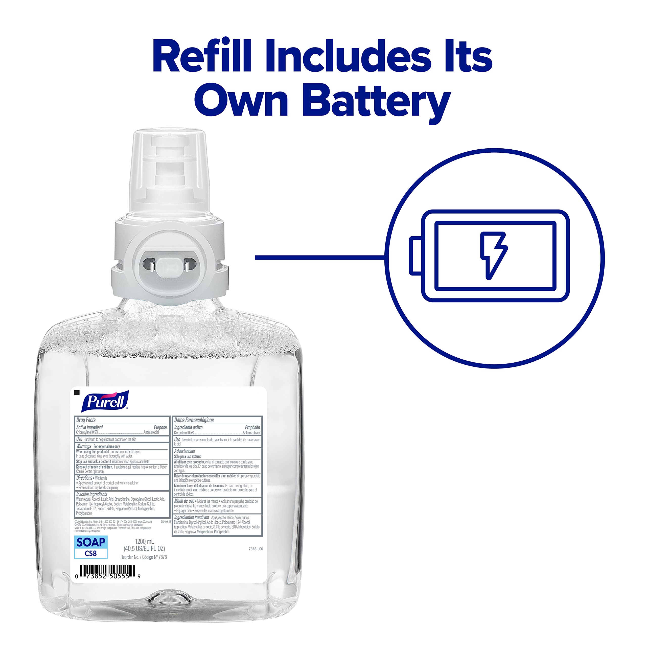 Close‑up of fragrance-free Purell scrub showing skin-conditioning texture.