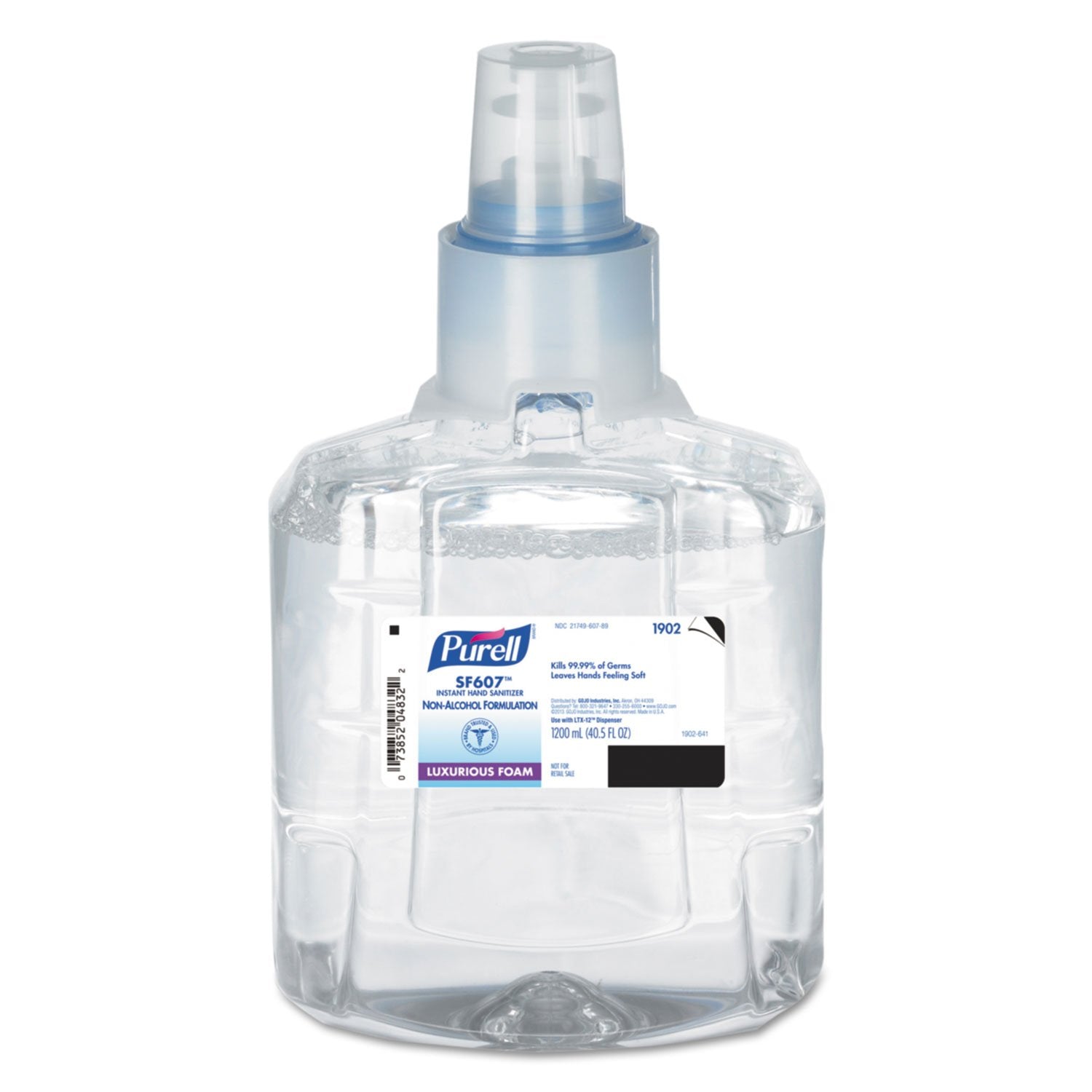 Purell SF607 refill 1200 ml bottle, fragrance-free, ideal for high-traffic spaces