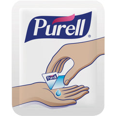 Purell SINGLES gel being squeezed for instant clean during travel