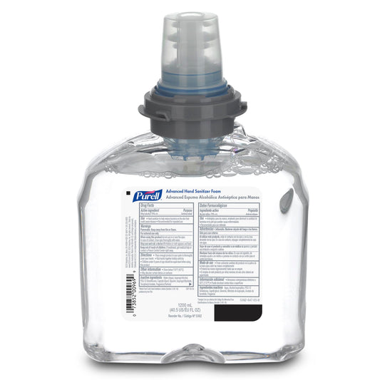 PURELL TFX Dove Grey touch-free dispenser close-up emphasizes hygienic operation