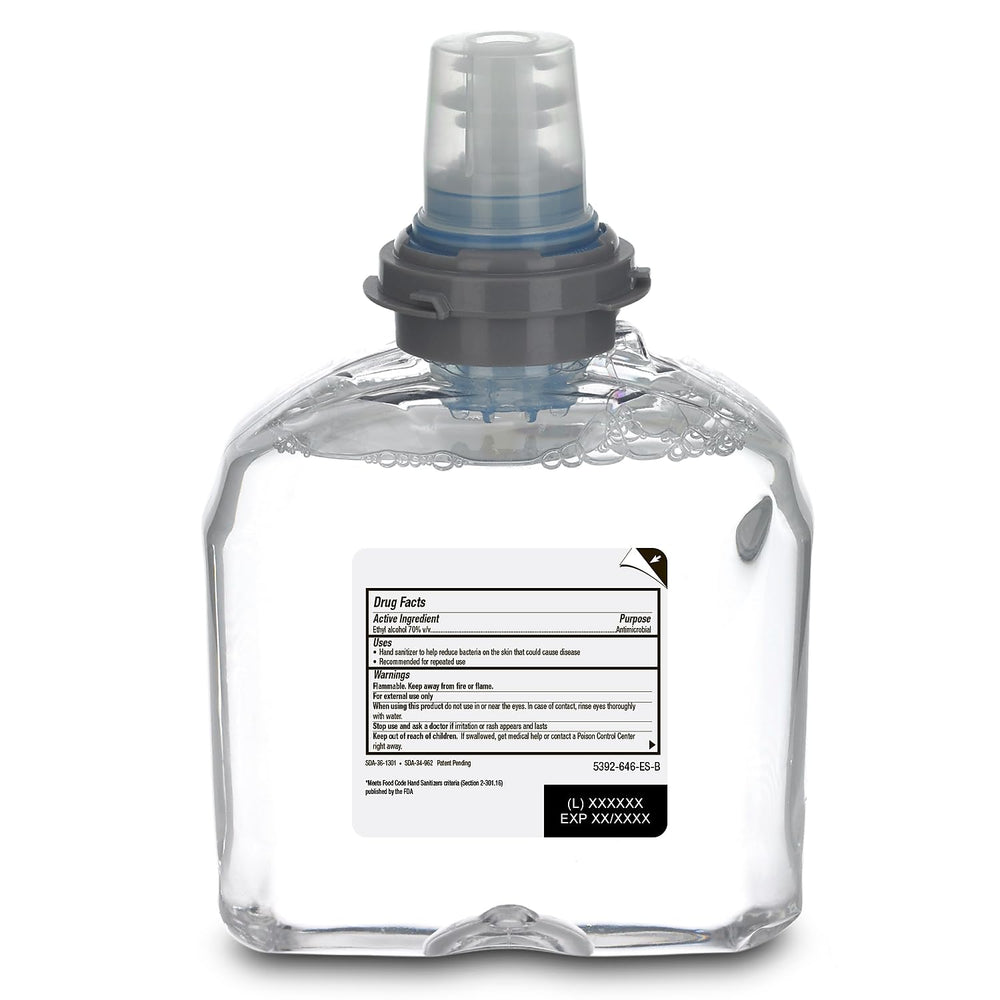 Purell TFX compatible refill for touch-free dispensing in workplaces