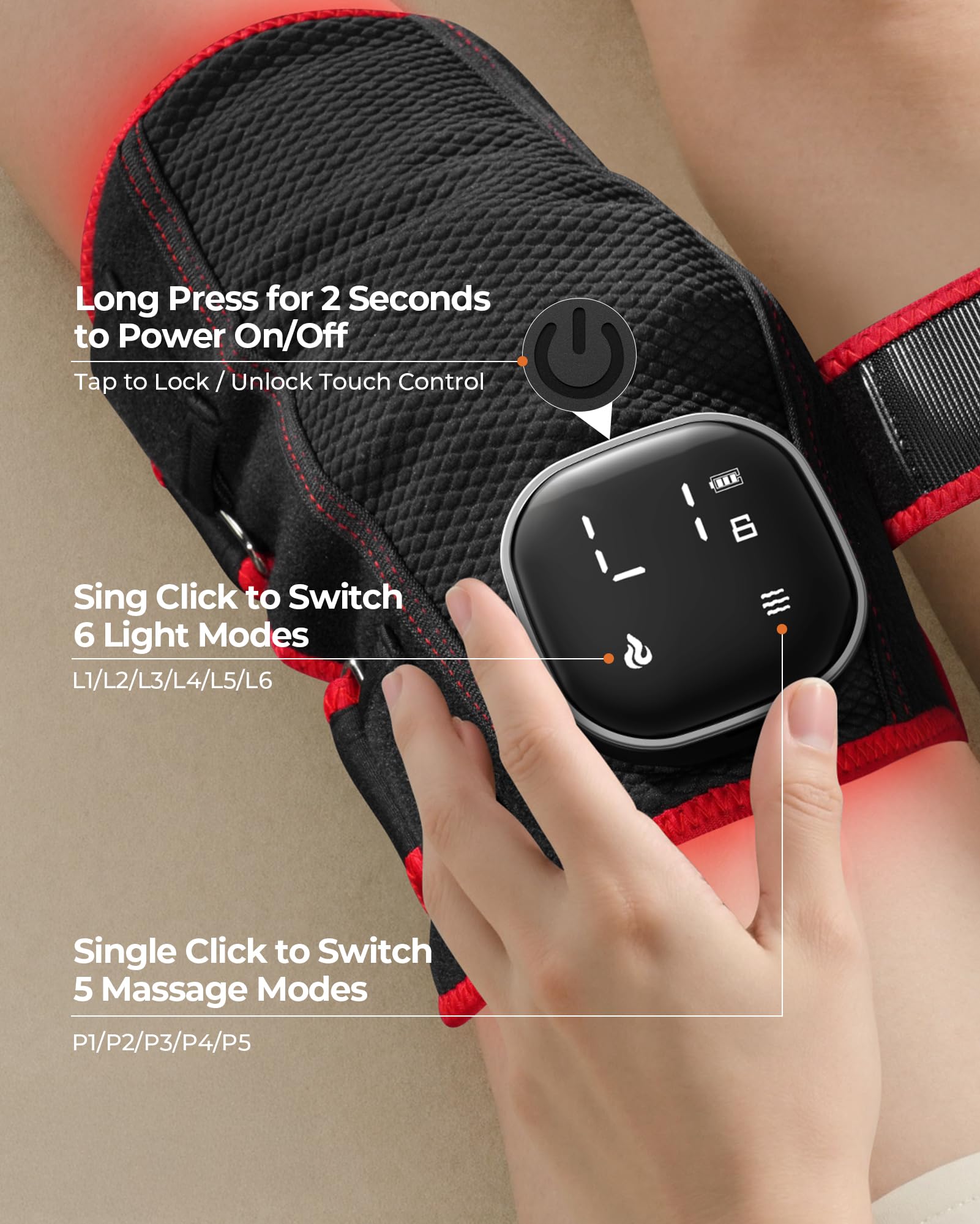 Purella ergonomic knee wrap provides a secure, comfortable fit