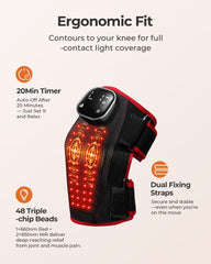 Purella heat knee wrap with long-lasting 3000mAh battery