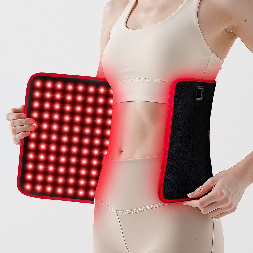 Purella Red Light Therapy Mat targets back and shoulders for soothing relief.