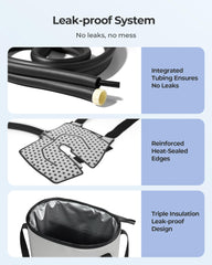 Purella therapy pad on knee provides wide contact and cooling