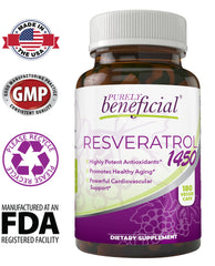 PURELY beneficial RESVERATROL1450 detalle de ingredientes naturales