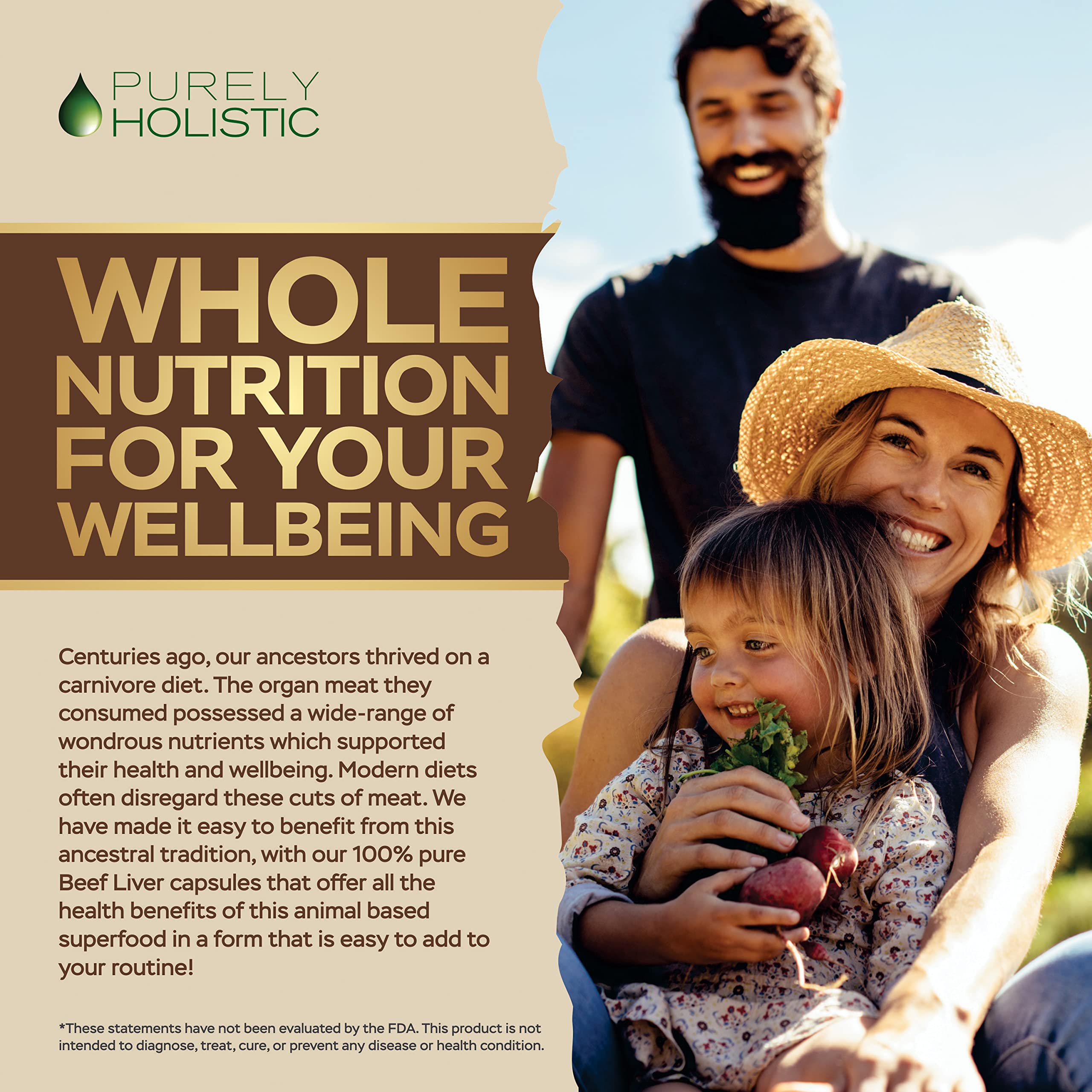 Purely Holistic Argentina pasture-sourced beef liver origin note