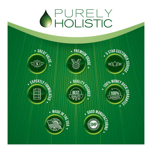 Purely Holistic CoQ10 softgels pour for easy daily use.