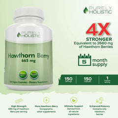 Purely Holistic Hawthorn Berry bottle cap close-up for easy daily dosing.