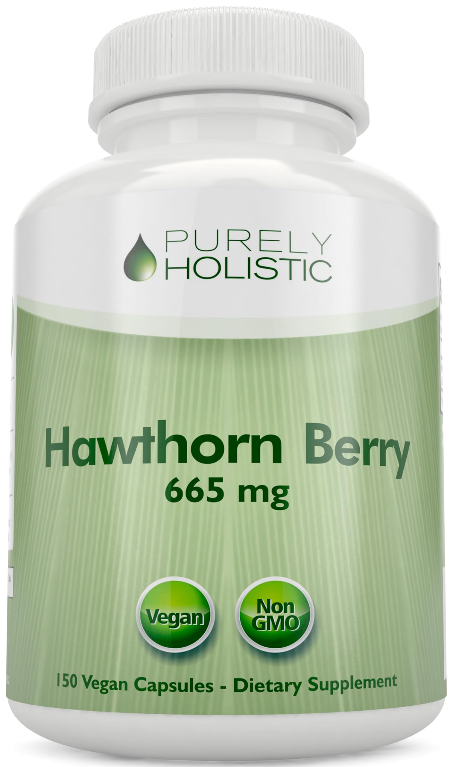 Purely Holistic Hawthorn Berry bottle front view for daily wellness support.