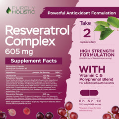 Purely Holistic Resveratrol with Vitamin C logo signaling immune-support blend.