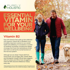 Purely Holistic Vitamin B2 vegan gluten-free icon indicating plant-based wellness