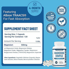 Purely Optimal Magnesium Complex capsules showcase a six-form blend for daily calm.
