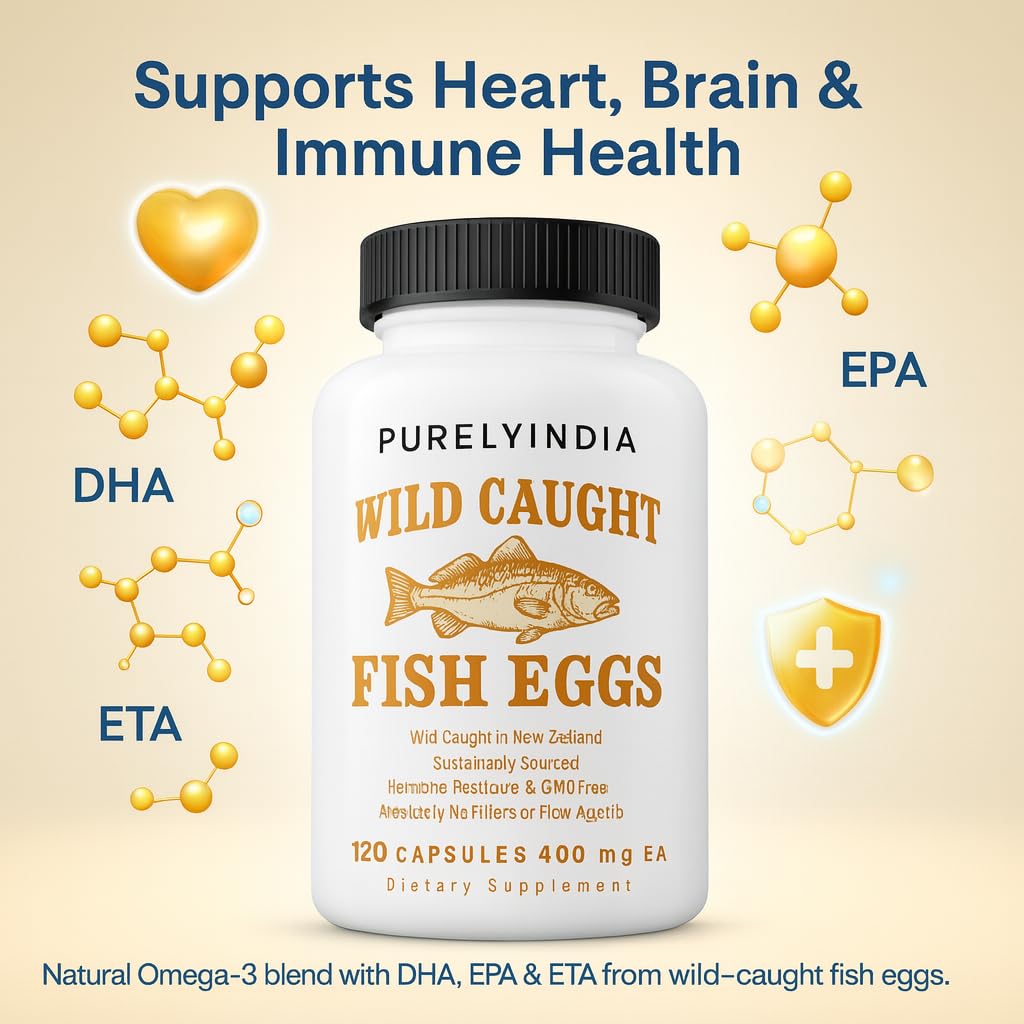 Purelyindia Wild-Caught Fish Eggs MSC-certified badge on packaging signals responsible sourcing.
