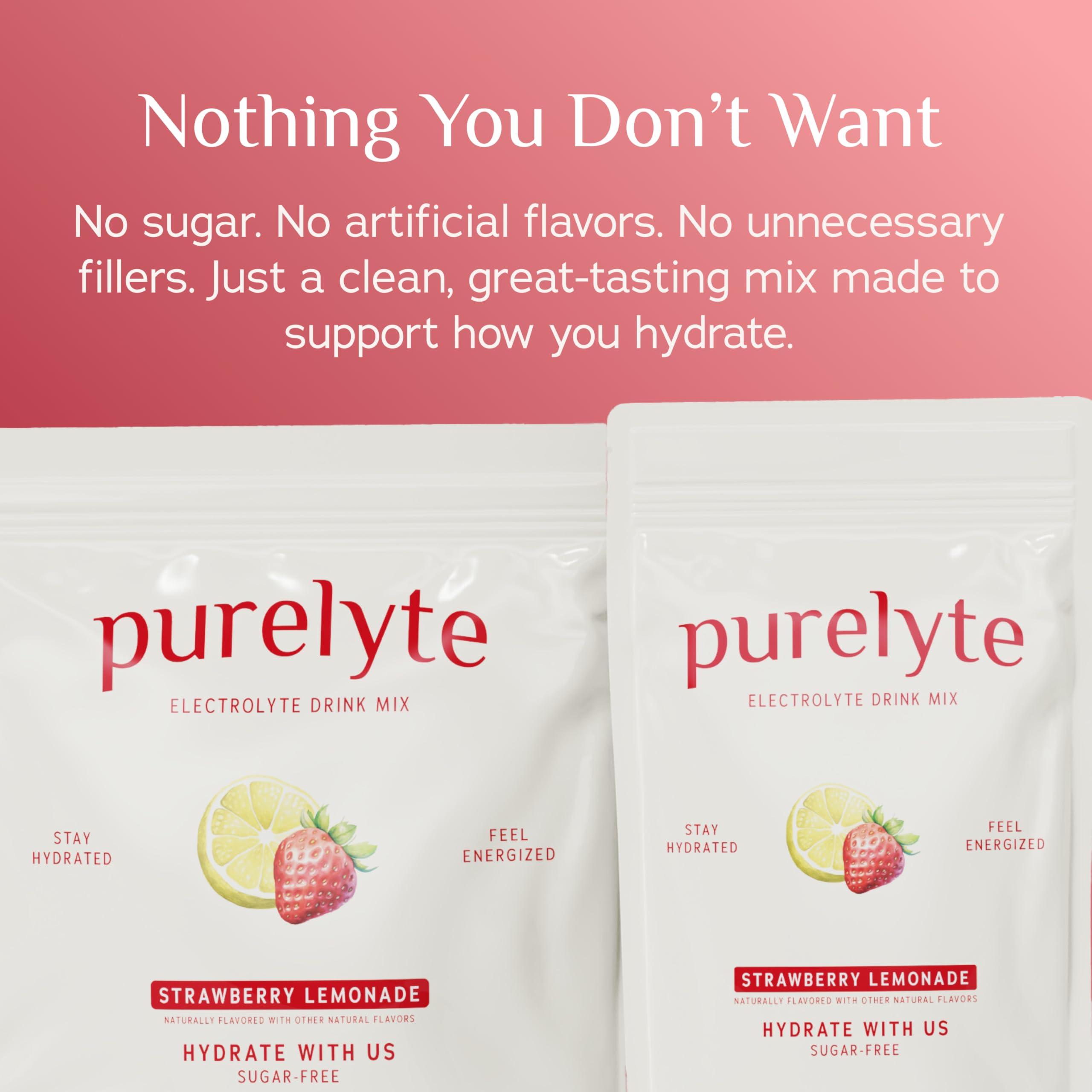 PURELYTE 30-stick pack for convenient, travel-ready hydration.