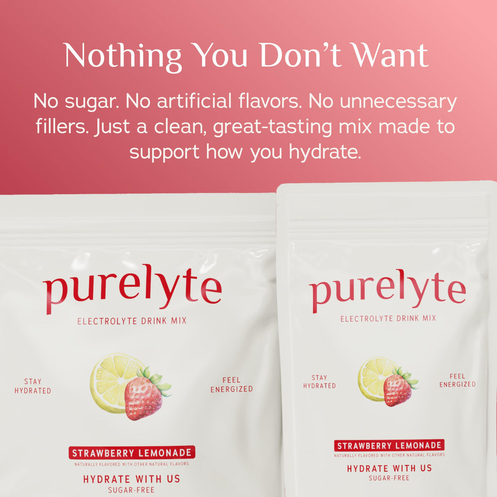 PURELYTE 30-stick pack for convenient, travel-ready hydration.